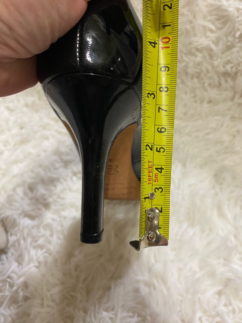 Via Spigo Black Patent Leather Peep Toe Pumps Heels 9M Italy - Picture 14 of 15